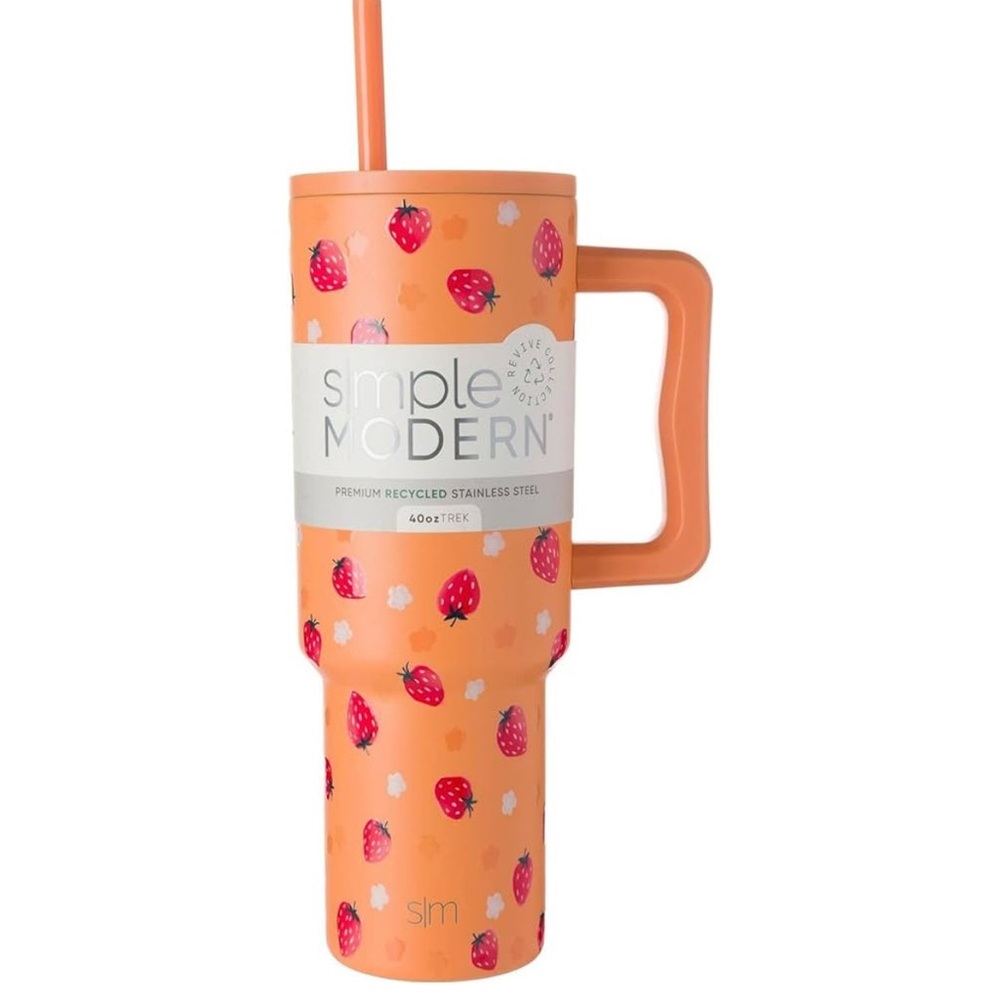 Simple Modern Strawberry Fields Trek with Handle Bottle 40oz